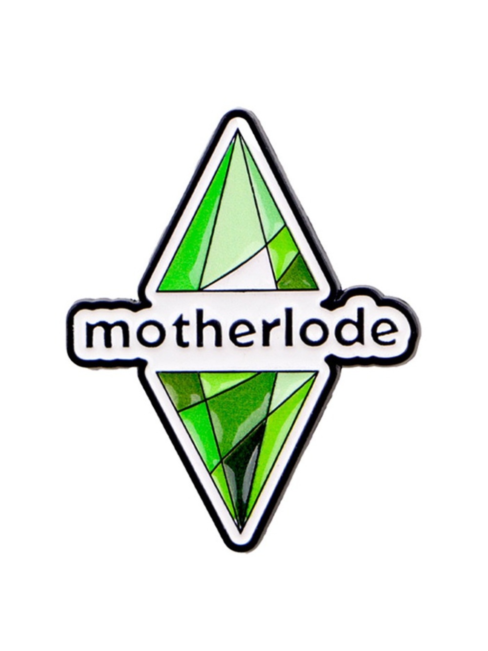 Motherlode Green Crystal Gaming Enamel Pin – Funny Gamer Lapel Pin